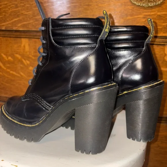Dr. Martens Persephone Black Leather Platform Heeled Boots | Size 5 - Picture 1 of 16